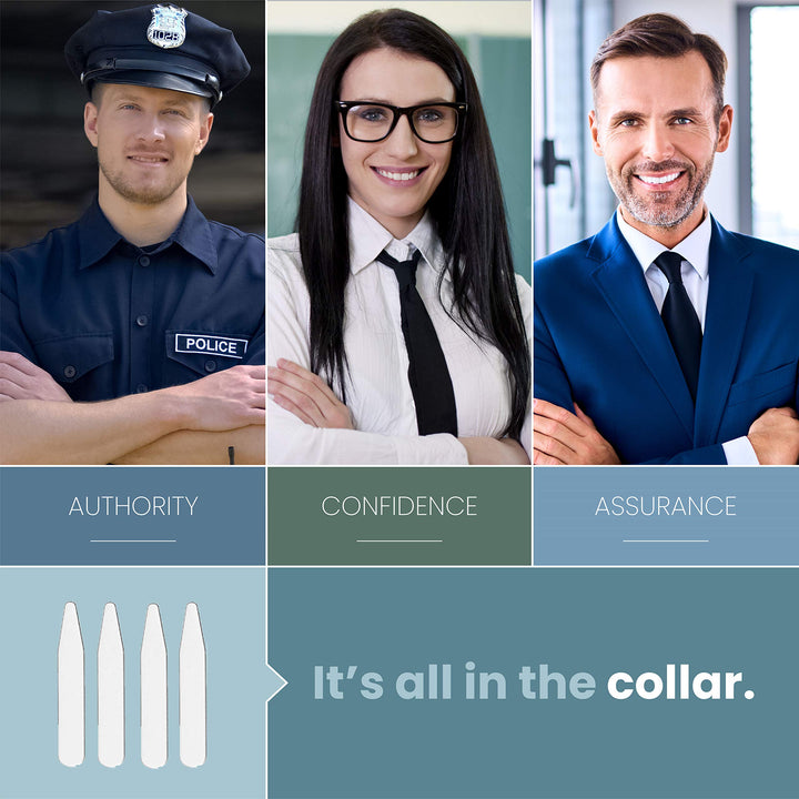 20 Metal Collar Stays For Men's Dress Shirts - Pick Between 2, 2.2, 2.5, 2.7, 3 - Perfect Length for a Custom Fit and Sharp Look