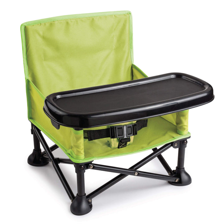 Summer Pop 'N Sit Portable Booster Chair, Floor Seat, Indoor/Outdoor Use, Compact Fold, Green, 6 Mos - 3 Yrs