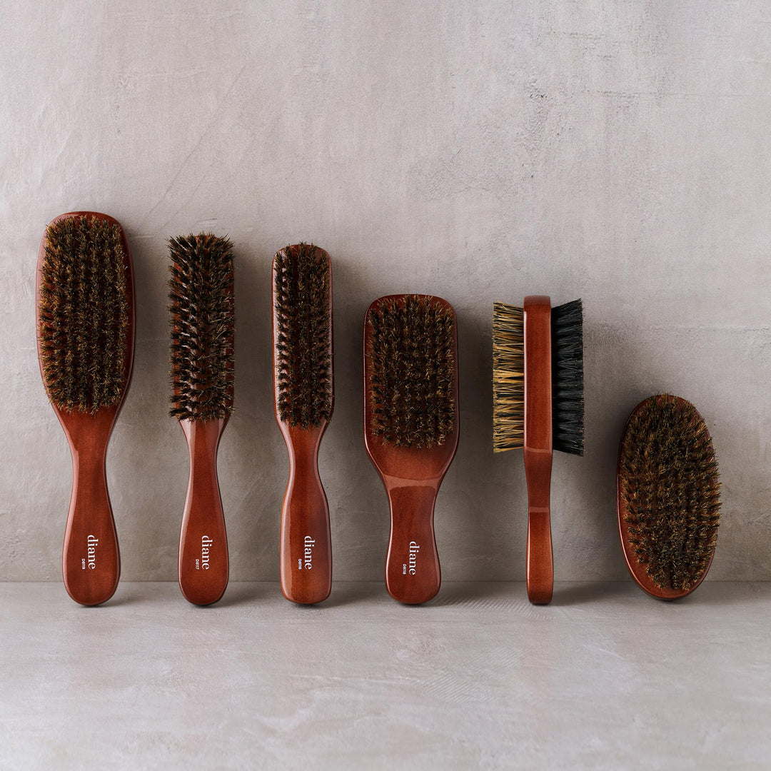 100% Boar Medium Styling 7 Row Brush : firm boar bristle, Styling 8.5-Inch