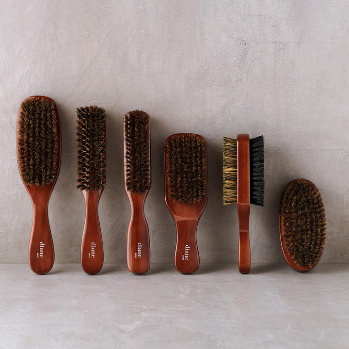 100% Boar Medium Styling 7 Row Brush : firm boar bristle, Styling 8.5-Inch