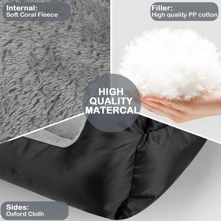 Dog Car Seat for Small Dogs, Warm Soft Pet Car Seat Washable Dog Car Bed with Storage Pocket and Clip-On Safety Leash Portable Car Travel Carrier Booster Seats