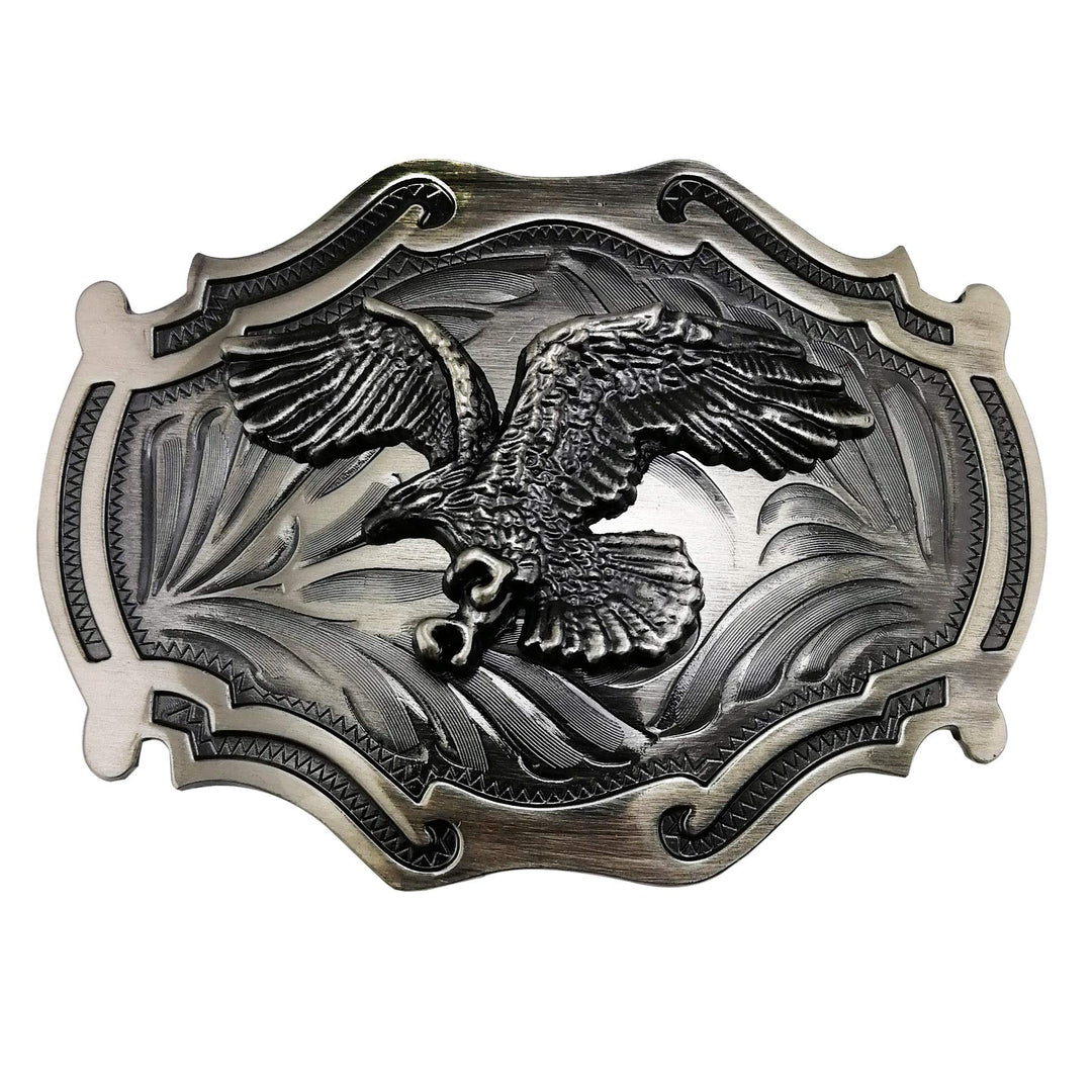 Vintage Retro Native American Grey Big Eagle Belt Buckle For Men