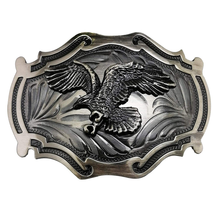 Vintage Retro Native American Grey Big Eagle Belt Buckle For Men
