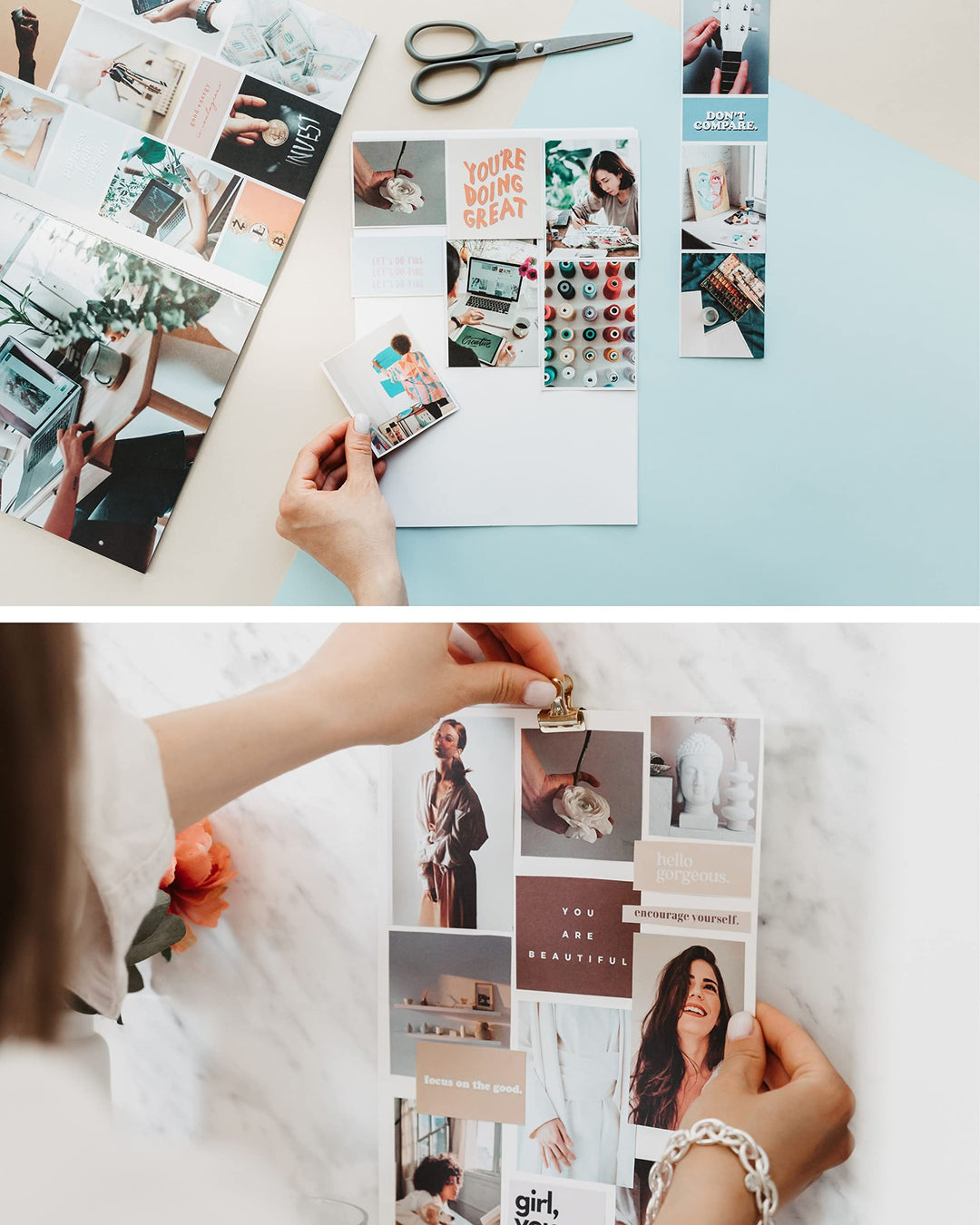 Vision Board Book - 800+ Pictures and Quotes Kit to Dream, Visualize, Inspire Create Life Goals Magazines for Clip Art Collage