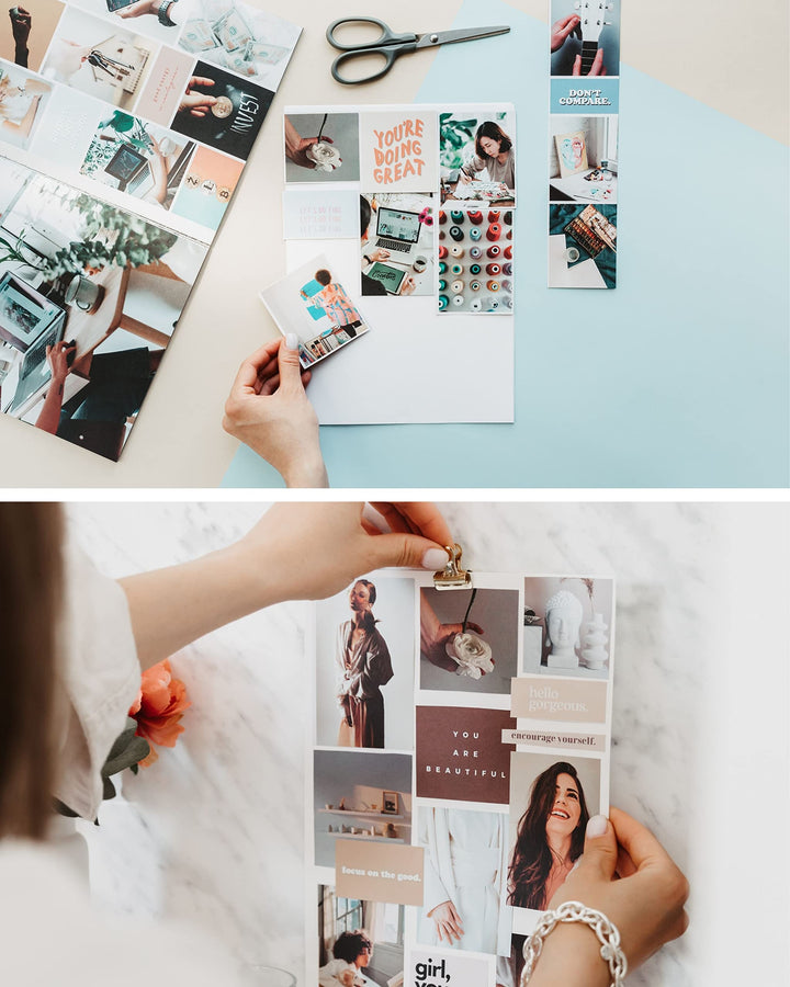 Vision Board Book - 800+ Pictures and Quotes Kit to Dream, Visualize, Inspire Create Life Goals Magazines for Clip Art Collage