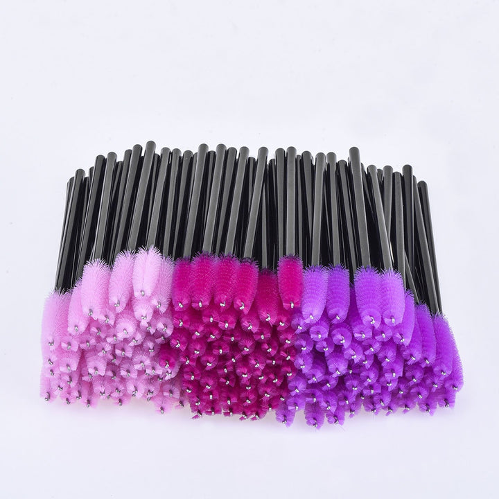 300 Pieces Multicolor Disposable Mascara Wands Eyelash Eye Lash Brush Makeup Applicators Kit, 6 Colors