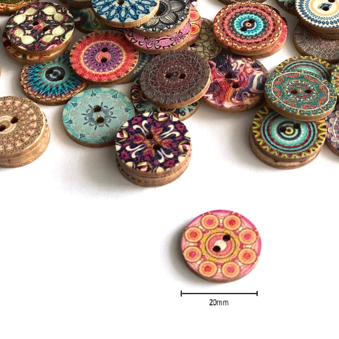 Liphontcta 100 Pieces Cute Large Decorative Buttons, Flower Buttons for