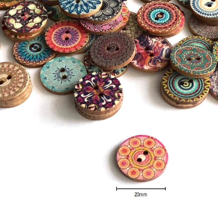Liphontcta 100 Pieces Cute Large Decorative Buttons, Flower Buttons for