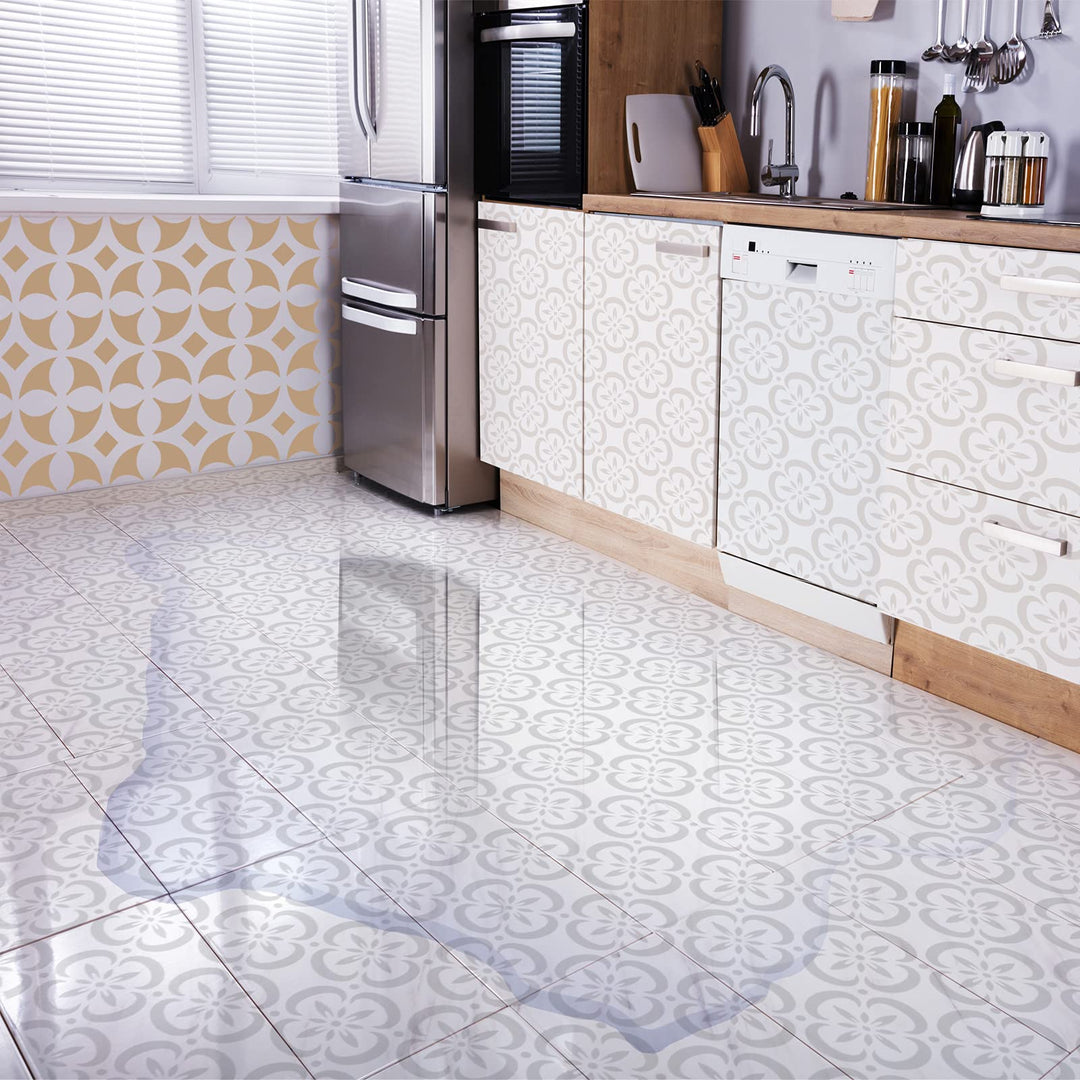 9 Pieces Floor Stencils Wall Stencils for Painting, Large Tile Stencils for Painting Walls Concrete Floor Stencils Drawing Pattern Templates Kit in 9 Styles (Simple Style,12 x 12 Inch)