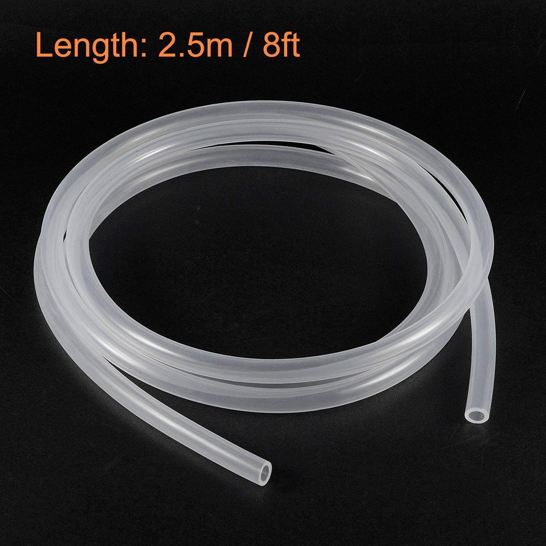 Clear Silicone Tubing, 9/32(7mm) ID 7/16(11mm) OD 8ft, Flexible Silicone Tube for Air Water Pipe Pump Transfer