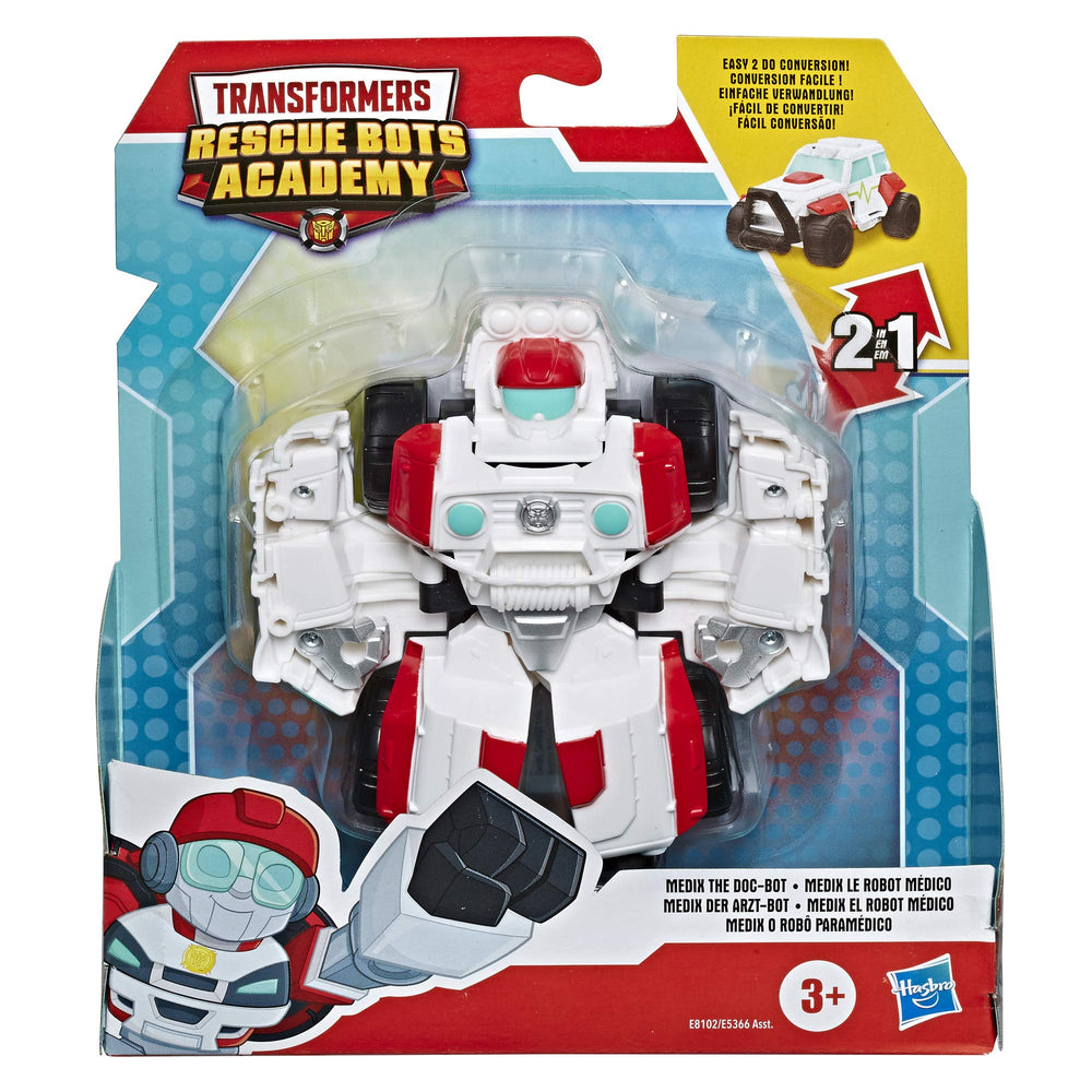 Playskool Heroes Rescue Bots Academy Medix The Doc-Bot Converting Toy, 4.5 Action Figure, Toys for Kids Ages 3 & Up