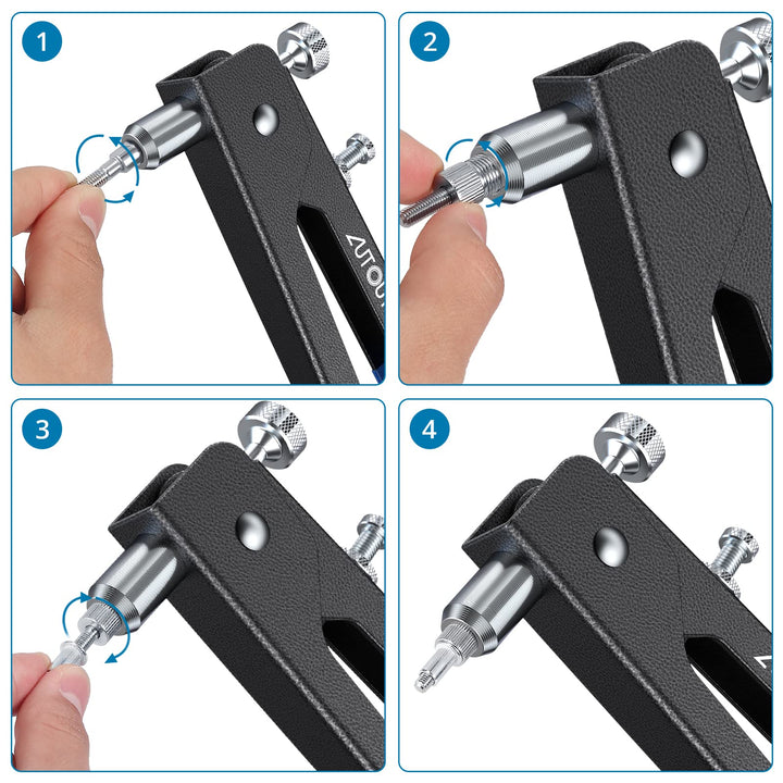 Professional Rivet Gun Pop Rivet Gun Kit with 86PCS M3/M4/M5/M6/M8 Threaded Rivet Nut and Rivets Wrench for Furniture, Decoration, Car, Trailer, Boat