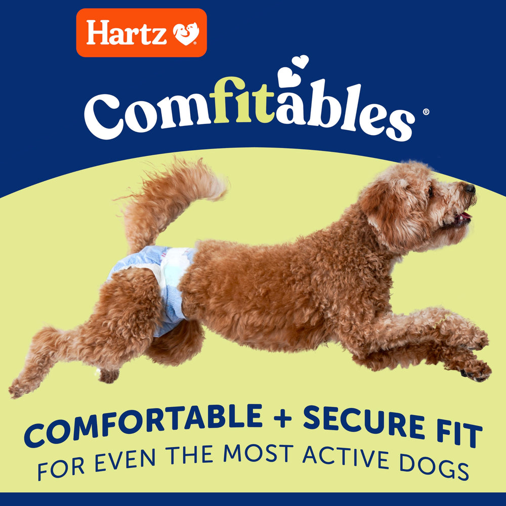 Disposable Dog Diapers, Size M 32 count, Comfortable & Secure Fit, Easy to Put On