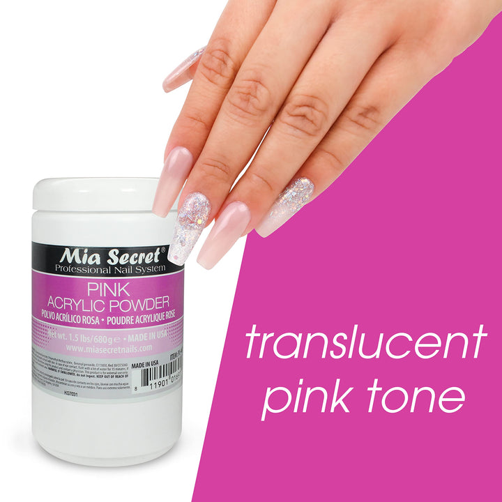 pink Acrylic Powder 1.5 lbs - Made in USA