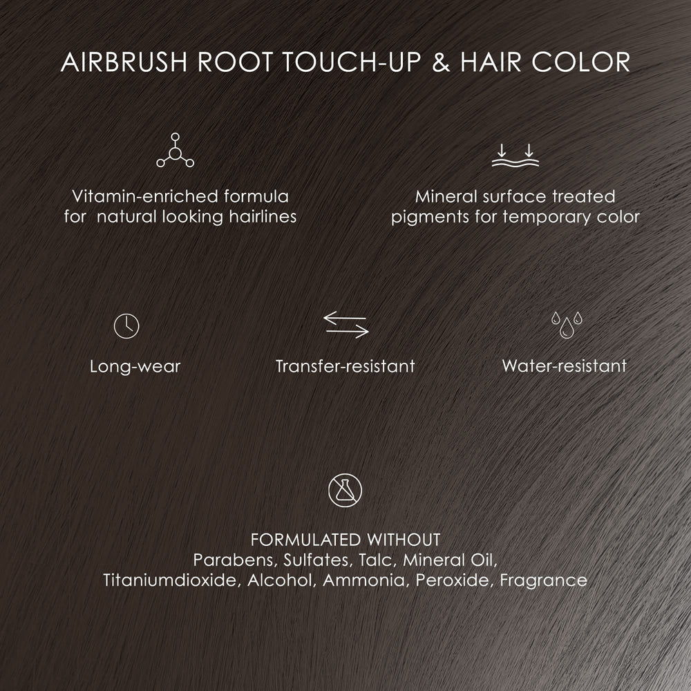Temptu Airbrush Root-touch Up & Hair Color Brown/Black, 0.5 Fl Oz