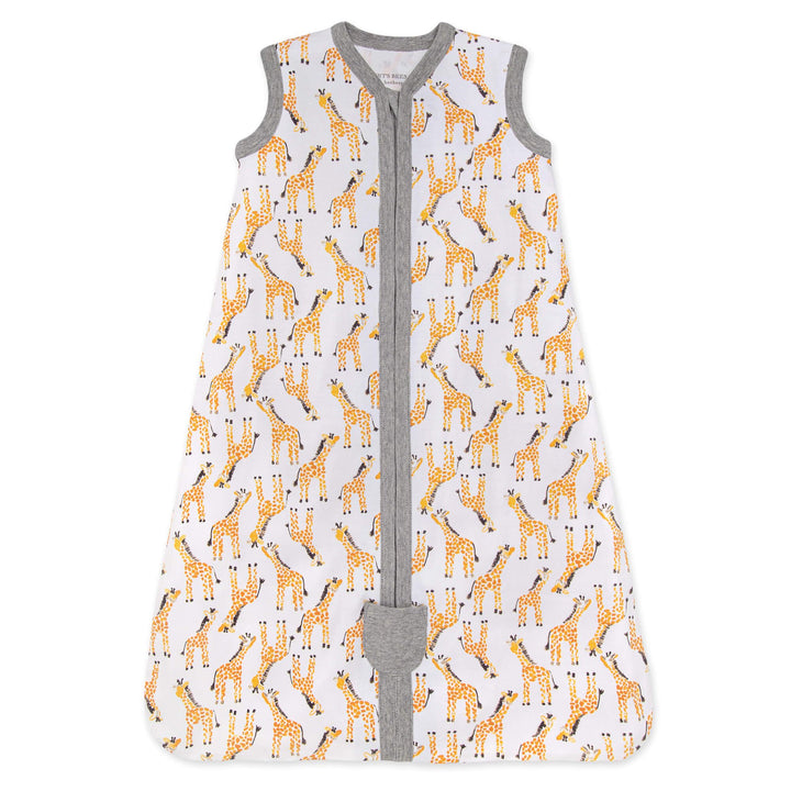 Burt's Bees Baby Unisex Beekeeper Blanket, 100% Organic Cotton, Swaddle Transition Sleeping Bag Wearable, Giraffes, Small US