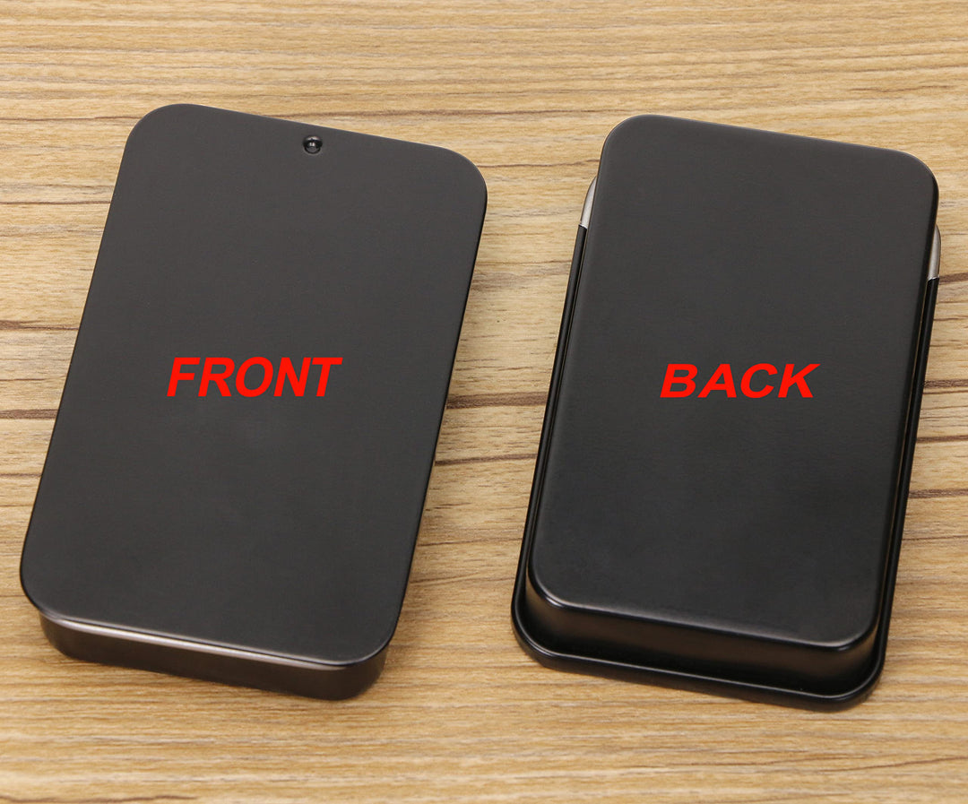 4Pcs 3.15x1.97x0.59Mini Metal Slide Top Tin Containers, Sliding Cover Push-Pull Tin Box,Portable Slide Cover Storage Box for Wedding Jewelry Lip Balm Container Cosmetic Organizer(Black)