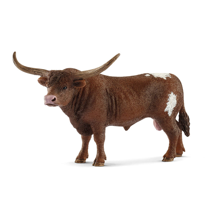 Farm World, Farm Animal Toys for Kids and Toddlers, Texas Longhorn Bull Cow Toy Figure, Ages 3+