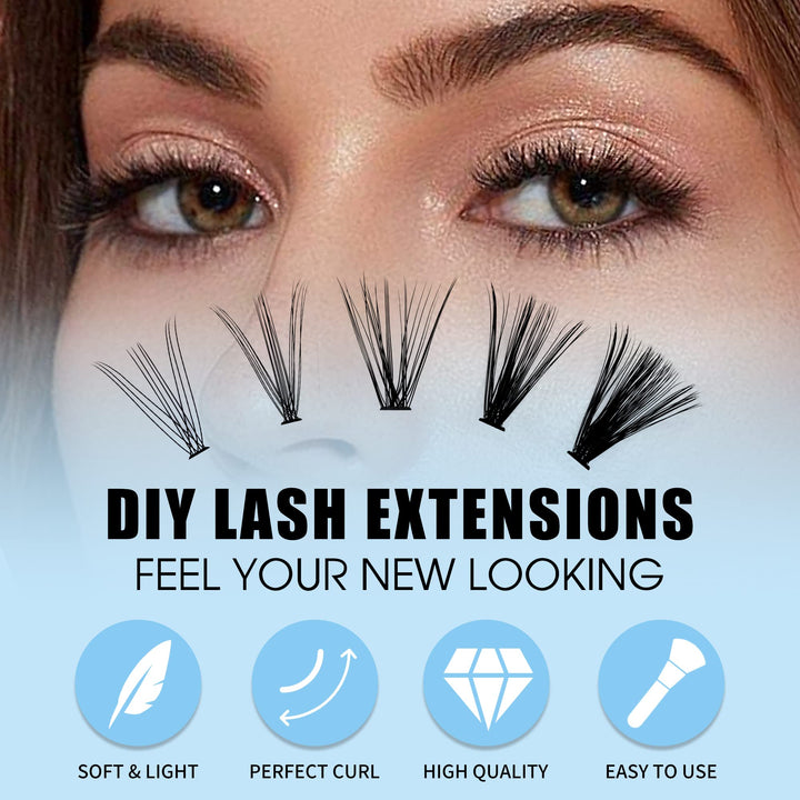Volume Lash Extensions 0.07 C Curl 8-14mm Mixed Tray Easy Fanning Lashes 2D 3D 4D 5D 6D 10D-20D Rapid Auto Blooming Matte Black Mega Volume Eyelashes (0.07-C Curl, Mix 8-14mm)
