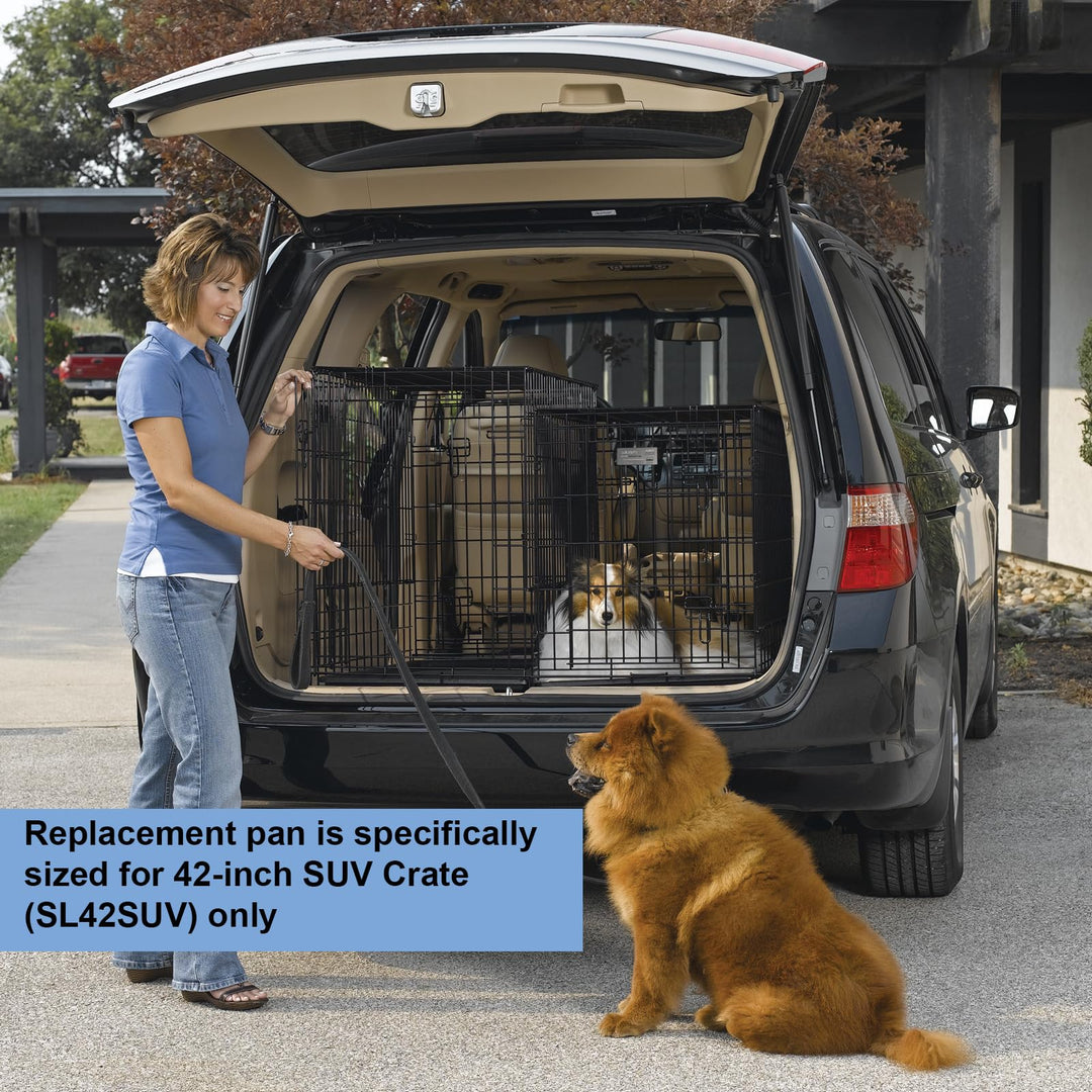 Replacement Pan 42 Inch Long Midwest SUV Dog Crate; 41.34L x 20.48W x 1.19H Inches; 24PAN; Black