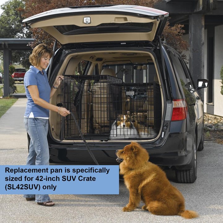 Replacement Pan 42 Inch Long Midwest SUV Dog Crate; 41.34L x 20.48W x 1.19H Inches; 24PAN; Black