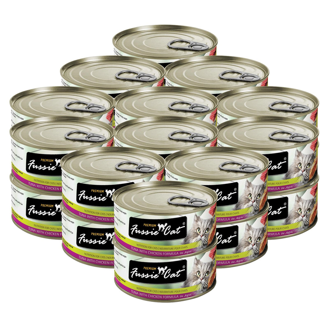 Premium Tuna with Chicken in Aspic Grain-Free Wet Cat Food - 2.82oz Cans - Case of 24 Cans (Tuna with Chicken in Aspic)