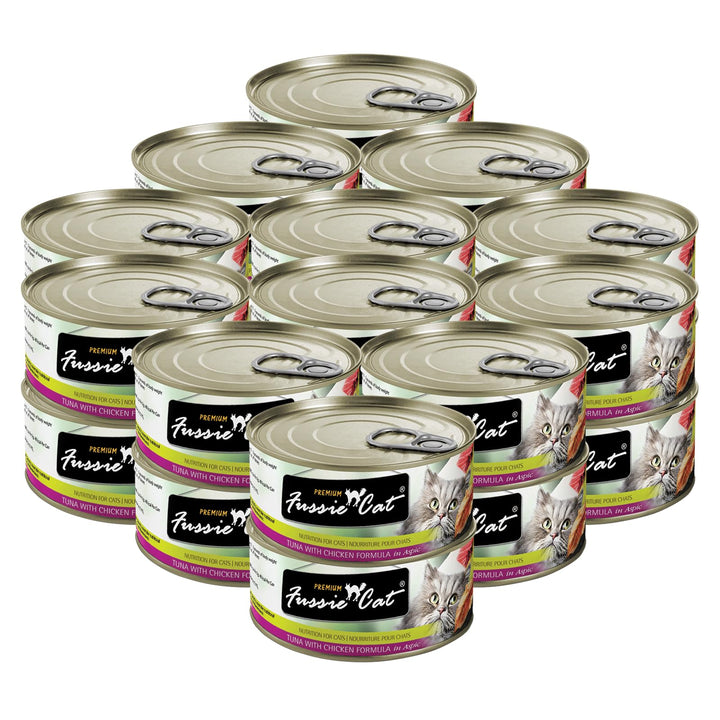 Premium Tuna with Chicken in Aspic Grain-Free Wet Cat Food - 2.82oz Cans - Case of 24 Cans (Tuna with Chicken in Aspic)