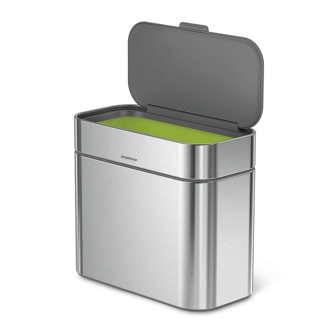 Compost Caddy, Detachable and Countertop Bin, 4 Liter / 1.06 Gallon, Brushed Stainless Steel