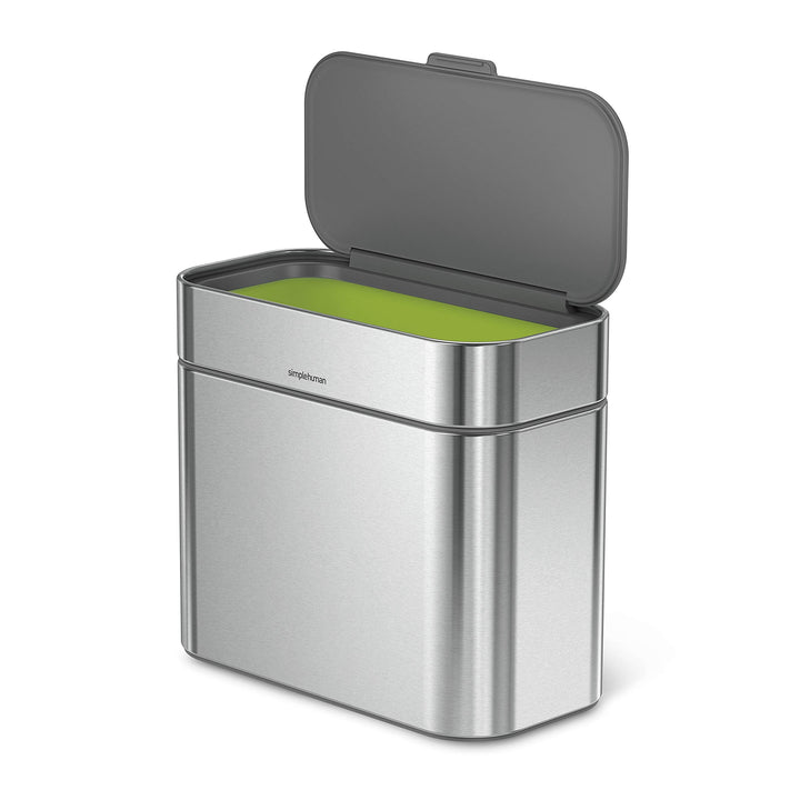 Compost Caddy, Detachable and Countertop Bin, 4 Liter / 1.06 Gallon, Brushed Stainless Steel