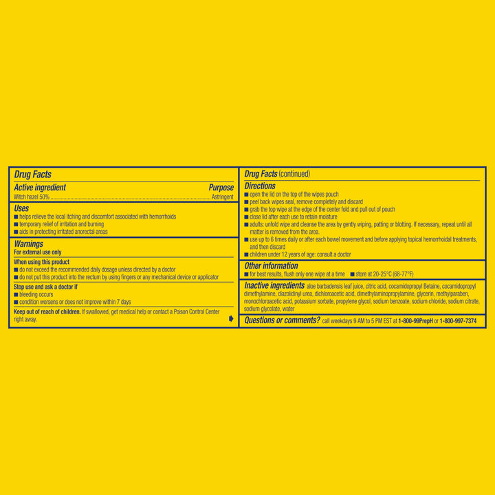 Flushable Medicated Hemorrhoid Wipes, unflavored, 192 Count (Pack of 4)