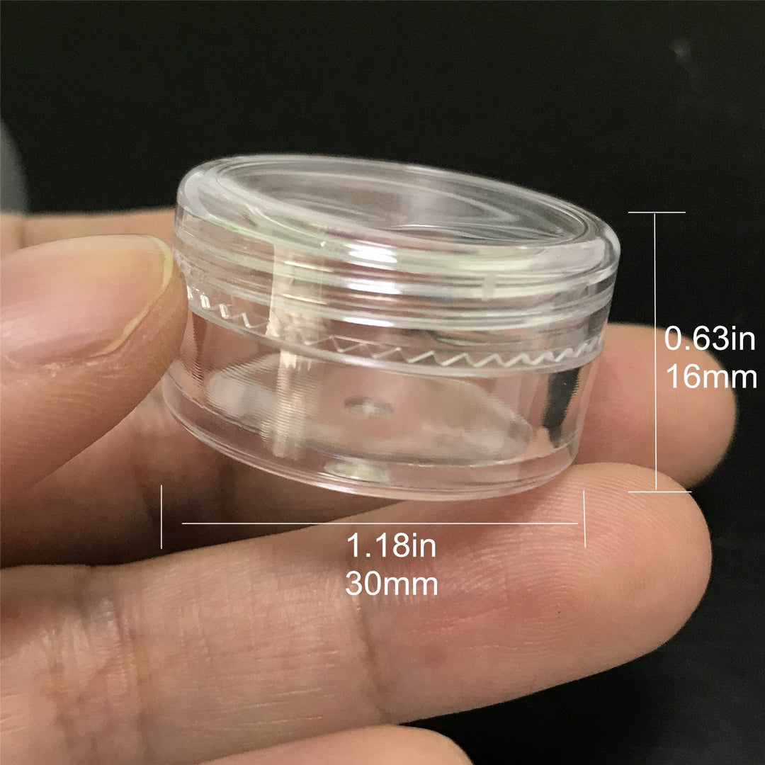 (50 Pieces, Clear) 5Gram/5Ml Round Clear Container Jars With Clear Screw Cap Lids For Lip Balms, Makeup Samples Makeup Eye Shadow Nails Powder Jewelry - Bpa Free €¦