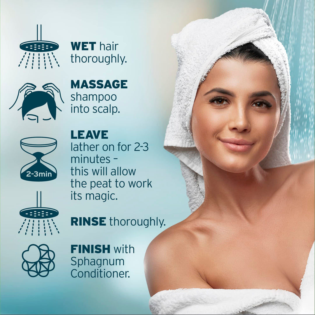 Psoriasis Shampoo - Peat Mud & Fulvic Acid Therapy for Itchy and Red Scalp Treatment. No Coal Tar. 8.45 Oz