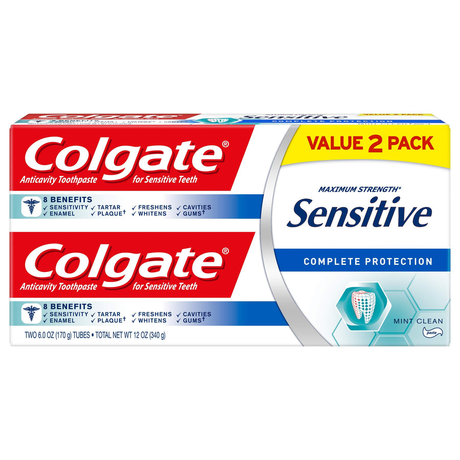 Sensitive Maximum Strength Toothpaste, Complete Protection, Mint, Clean, 6 Oz