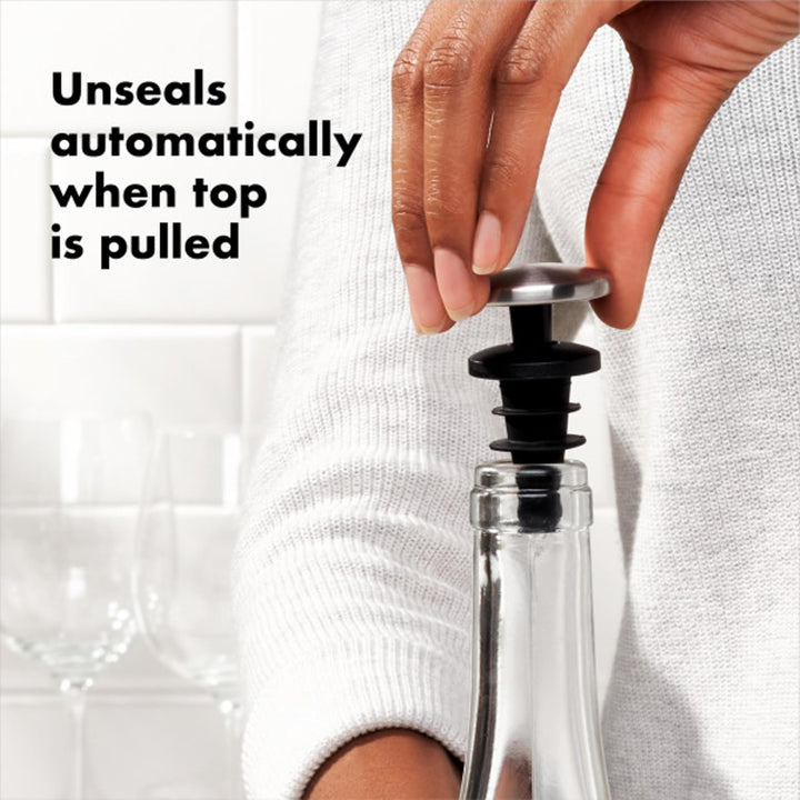 SteeL Expanding Wine Stoppers, 2 Count