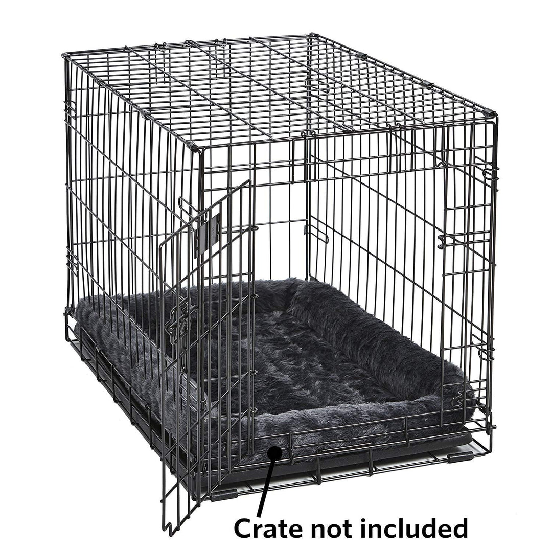 48L-Inch Gray Dog Bed or Cat Bed w/ Comfortable Bolster | Ideal for Extra Large Dog Breeds & Fits a 48-Inch Dog Crate | Easy Maintenance Machine Wash & Dry | 1-Year Warranty