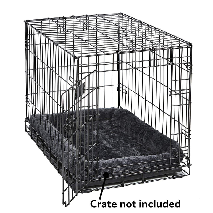 48L-Inch Gray Dog Bed or Cat Bed w/ Comfortable Bolster | Ideal for Extra Large Dog Breeds & Fits a 48-Inch Dog Crate | Easy Maintenance Machine Wash & Dry | 1-Year Warranty
