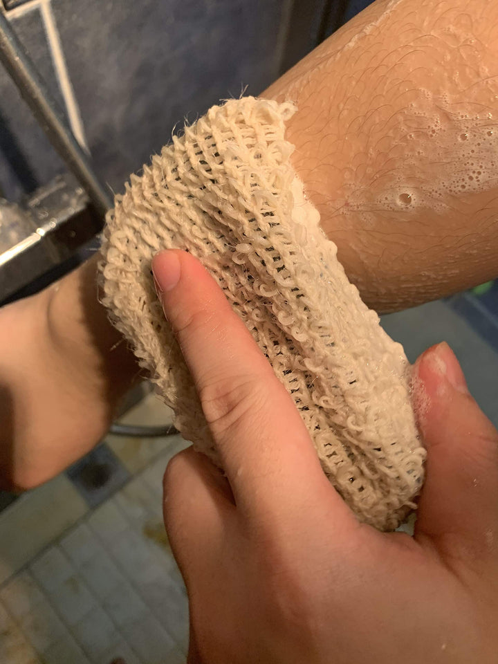 Natural Exfoliating Sisal Soap Saver Bag Pouch Holder for Shower Bath, Pack of 3