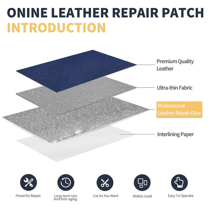 Leather Repair Patch,Leather Repair Tape, 3 x 60 inches Leather Repair Patch for Furniture,Vinyl Repair Kit,Leather Couch Patch,for Sofas, Furniture, Car Seats, Office Chairs(Blue #2)