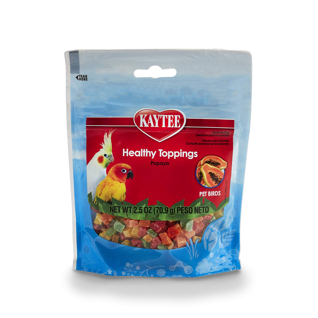 Fiesta Healthy Toppings Papaya Bits For All Pet Birds, 2.5-Oz Bag