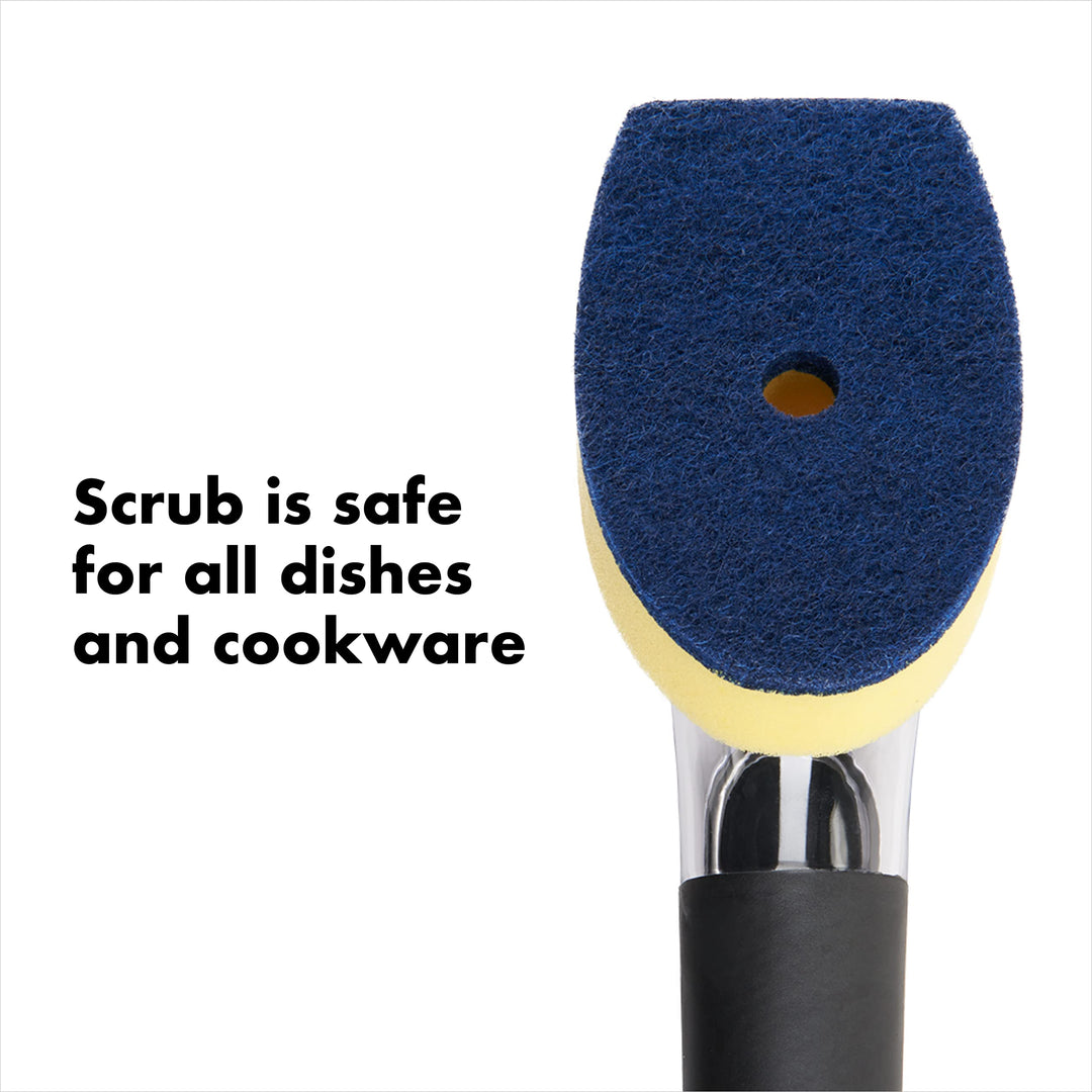 Good Grips Soap Dispensing Durable Dish Scrub