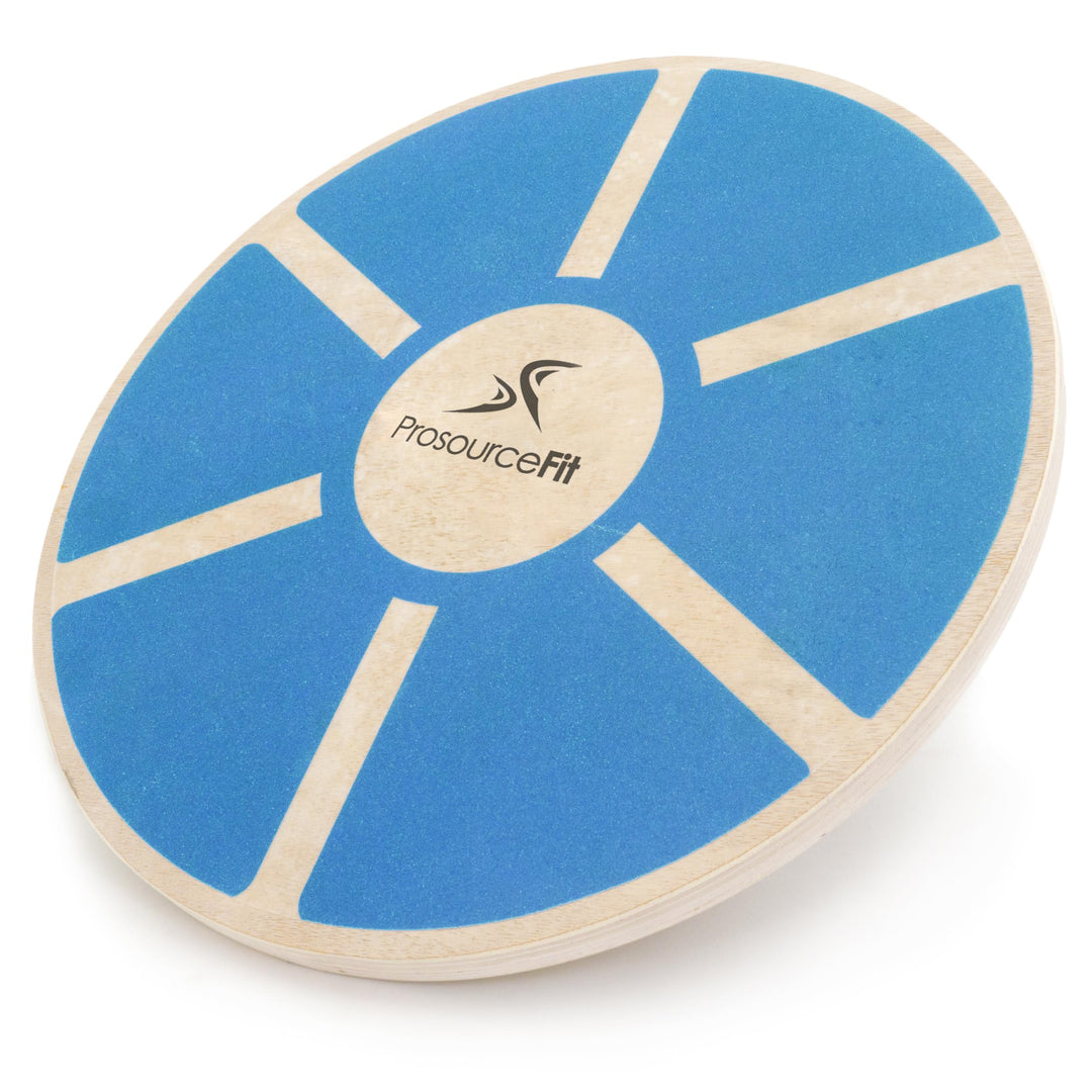 Wooden Balance Board Non-Slip Wobble Core Trainer 15.75in (39.5cm) Diameter with 360 Rotation for Stability Training, Full Body Exercises, Physical Therapy