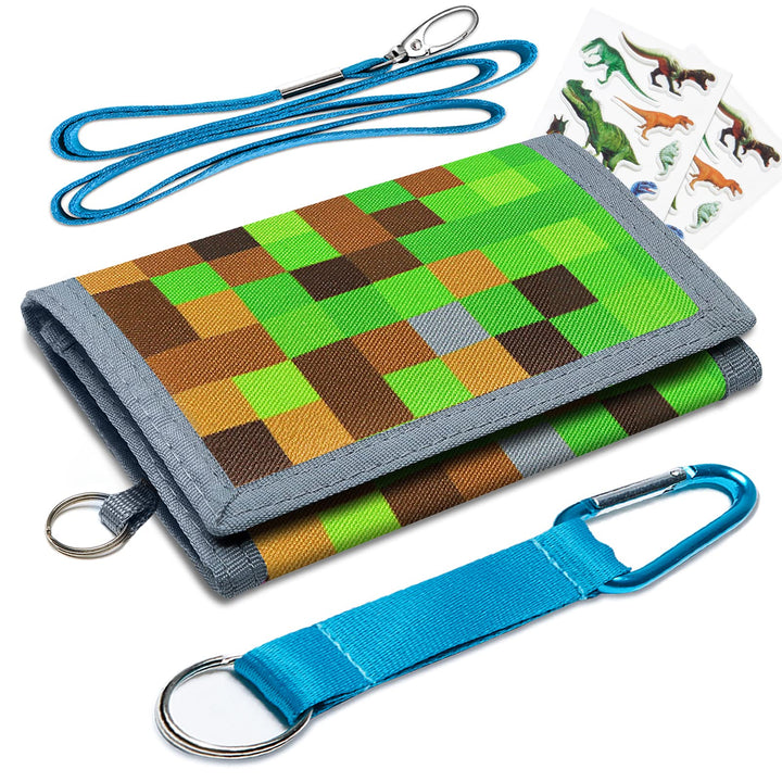Kids Wallets for Boys Girls Ages 4-18 Trifold, Toddler/Youth Wallet for Boys with Zippered Coin Pocket and Card Holders, Novelty Wallet for Childrens Birthday Gifts