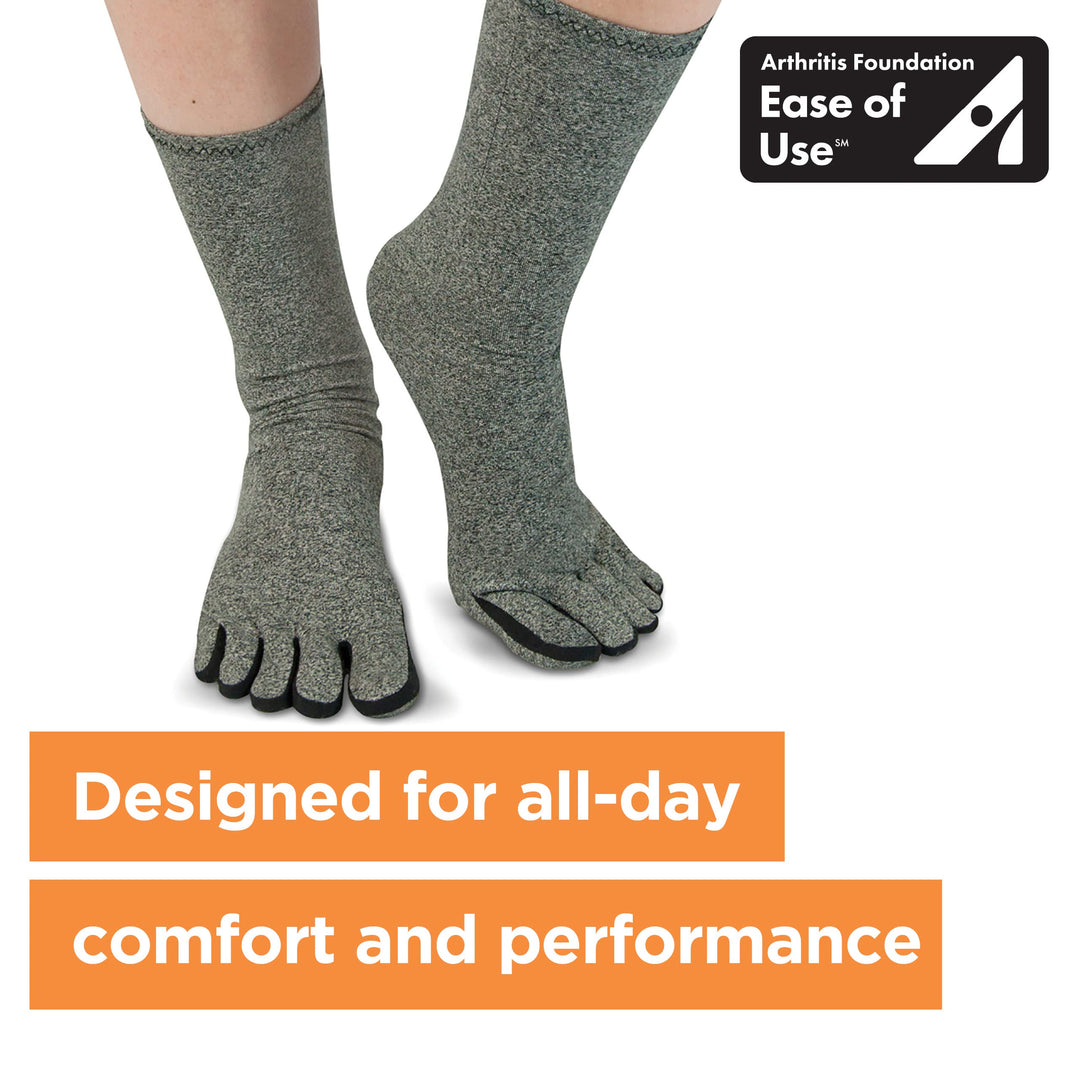 Brownmed - Compression Arthritis Socks - Comfortable Compression Socks for Men & Women - Arthritis & Circulation Support Socks - Small
