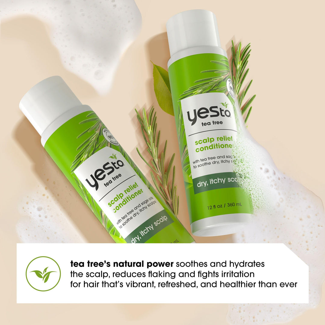 Tea Tree Scalp Relief Conditioner - Calms Dry Itchy Scalp, Hydrates & Softens With Tea Tree Oil & Sage, Natural, Vegan, Cruelty-Free, 12 Fl Oz