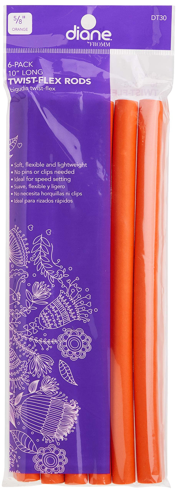Twist-Flex Rods, Orange, 5/8 : Orange (6 pieces)
