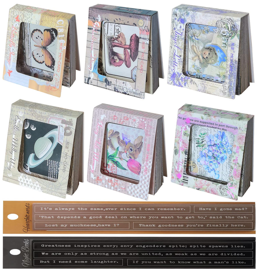 372 Pcs Aesthetic Stickers for Journaling Scrapbook Stickers Vintage Journaling Scrapbooking Supplies Kit with Quote Stickers for Bullet Journals Junk Journal Planners Craft Album