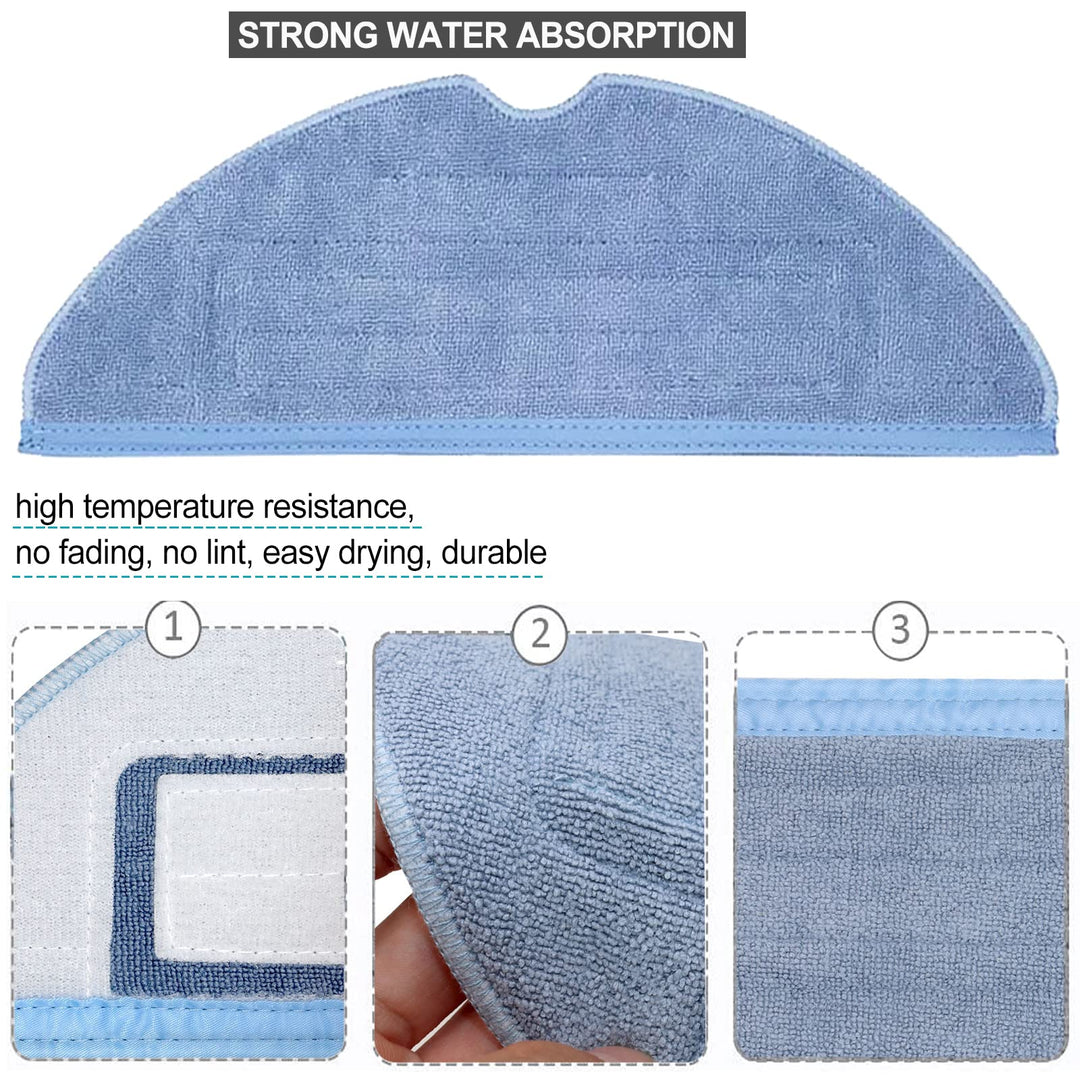 5PCS Mop Cloth Pad for Xiaomi Roborock S8 / S7 T7S T7s Plus Reusable Hard Floor Cloth Wet Replacement Microfiber Soft Pad Accessories