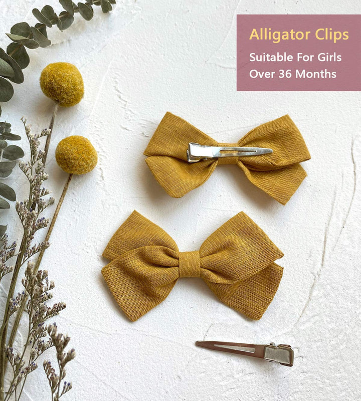 Baby Girl Hair Bows Clips Barrettes, 10pcs Hair Alligator Clips Accessories for Toddlers, School Girls, Children