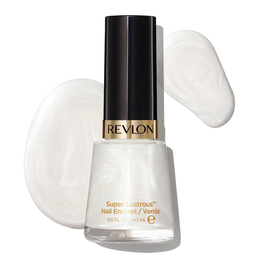 Revlon Nail Enamel, Chip Resistant Nail Polish, Glossy Shine Finish, in Nude/Brown, 020 Pure Pearl, 0.5 oz