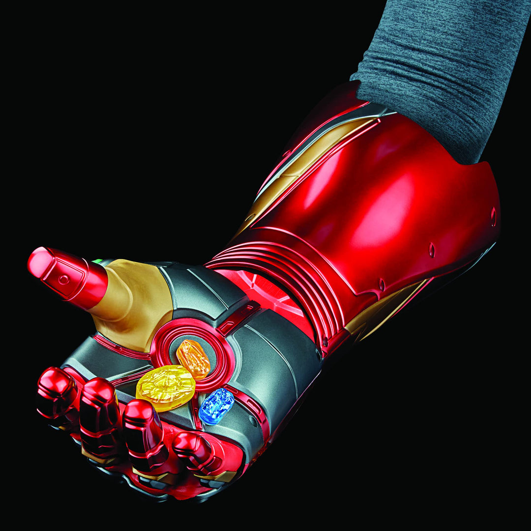 Marvel Legends Series Iron Man Nano Gauntlet Articulated Electronic Fist with Lights , Authentic Movie Sounds and Removable Infinity Stones
